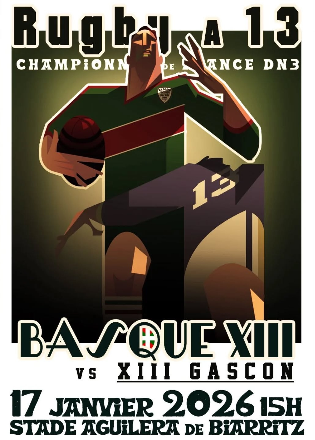 Affiche Basque XIII vs XIII Gascon