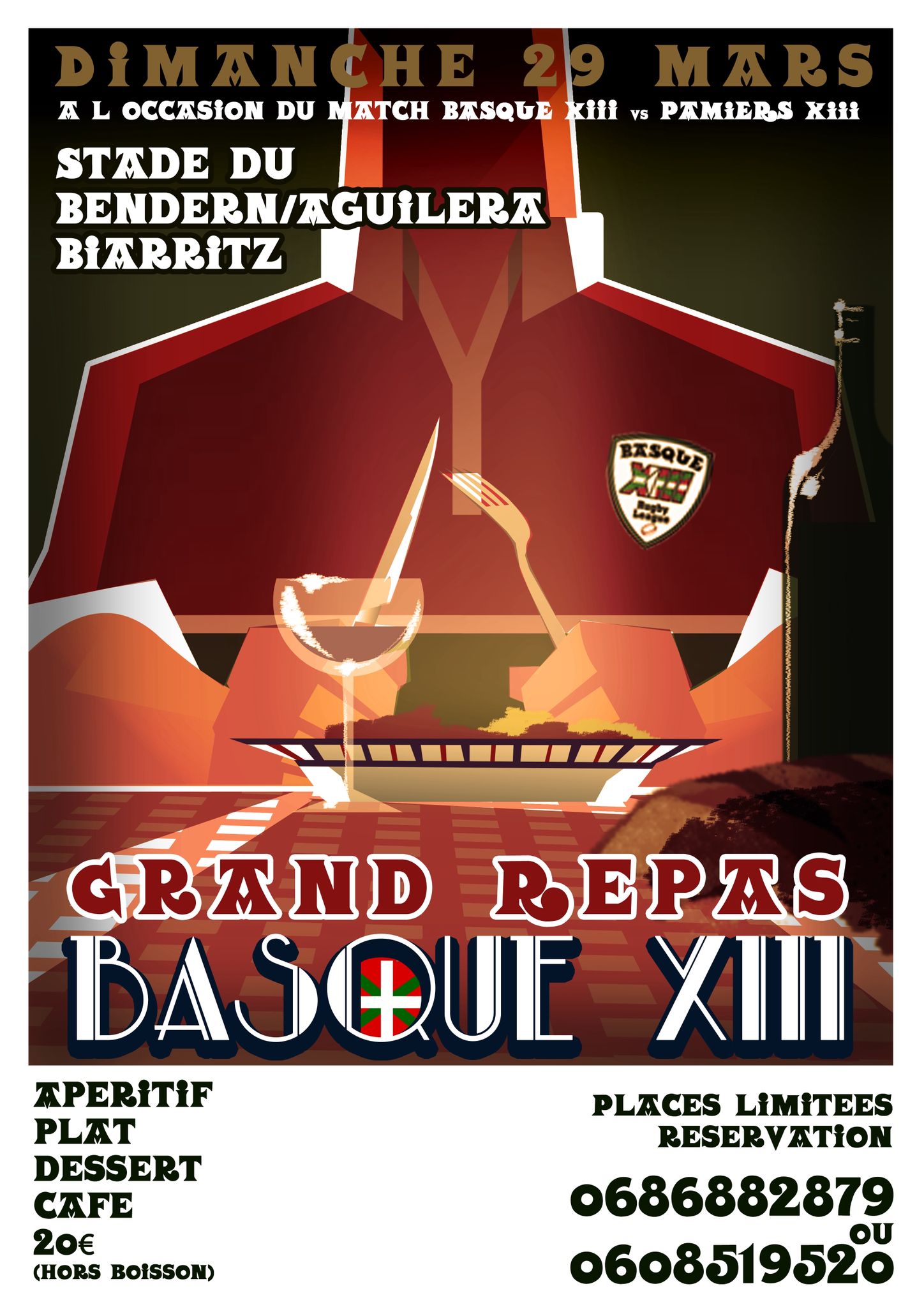 Affiche Basque XIII vs XIII Gascon